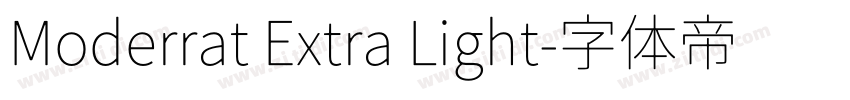 Moderrat Extra Light字体转换